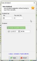 Auto Dividend Dialog